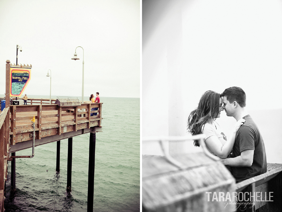 Engagement Session in Ventura Pier by photographer, Tara Rochelle