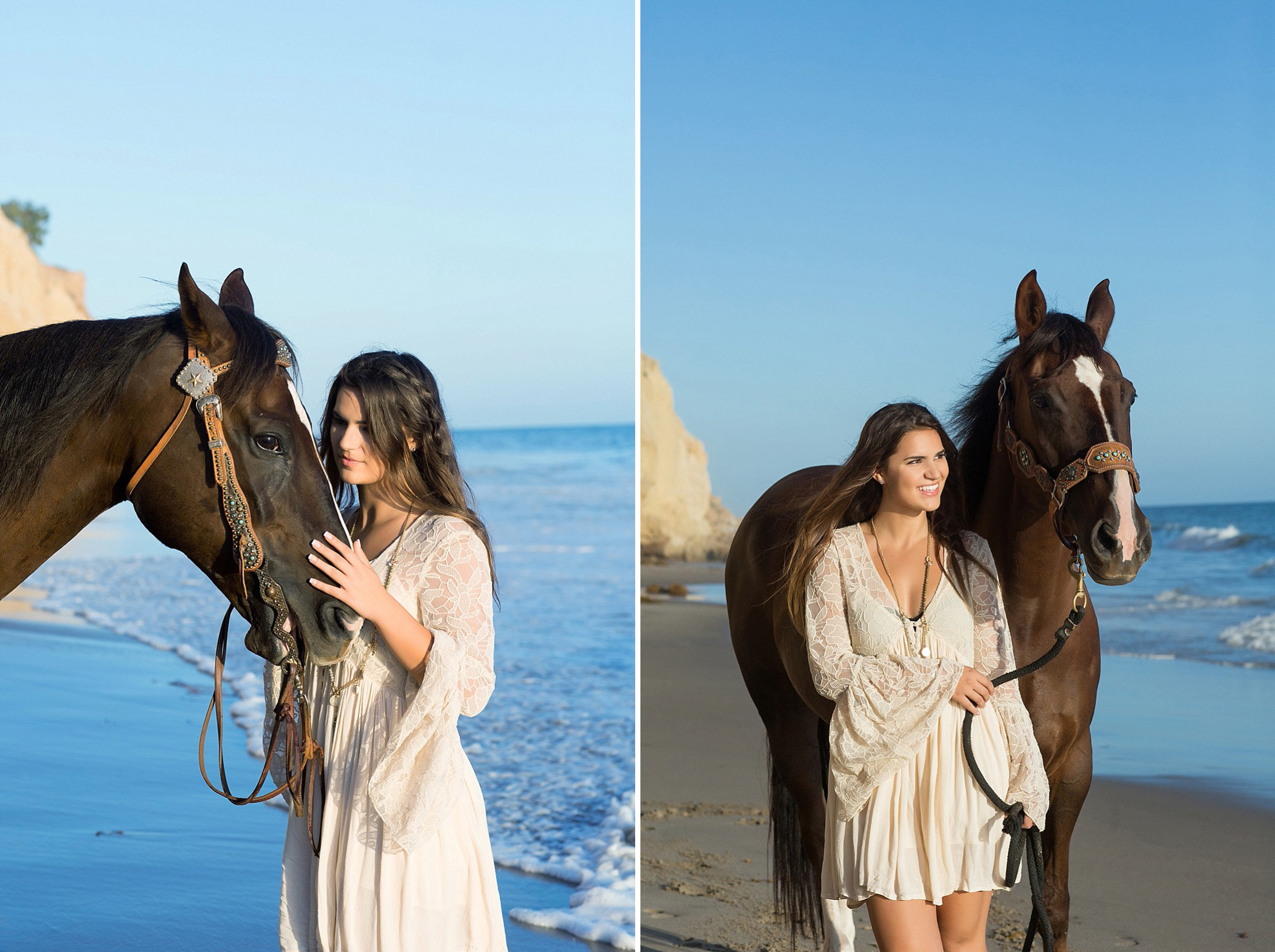 Equestrian Senior Pictures at the Beach by Tara Rochelle