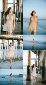 senior girl posing ideas at the beach