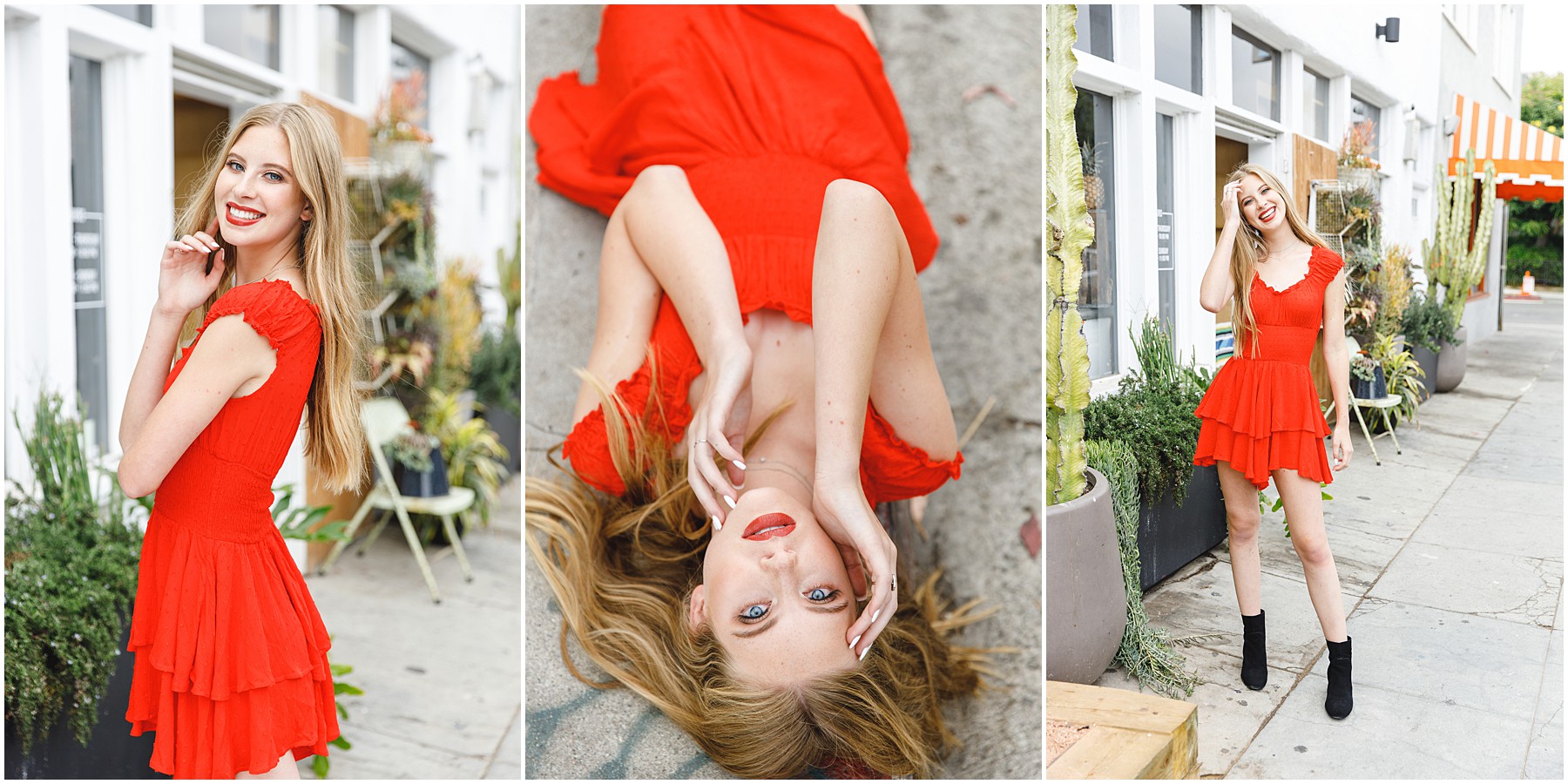 funky, bold pop of color for senior photo shoot in venice california by tara rohcelle