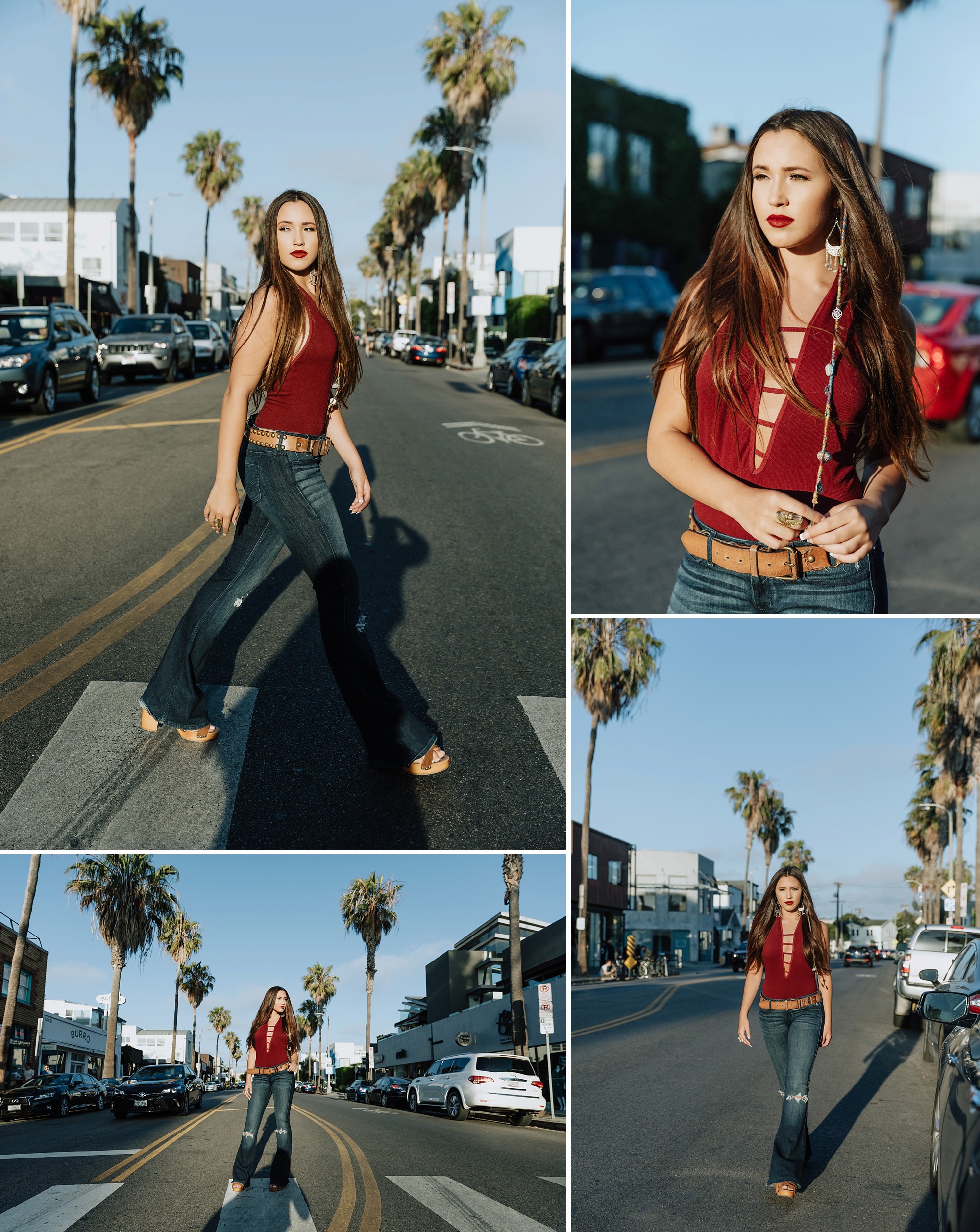 chic street look in venice california by tara rochelle, a professional photographer