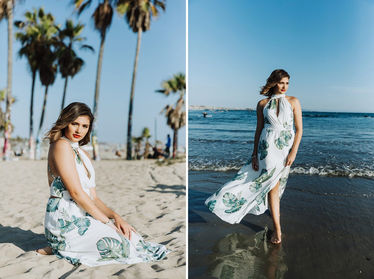 Modern beach senior pictures in Los Angeles and Santa Monica California by Tara Rochelle Photography