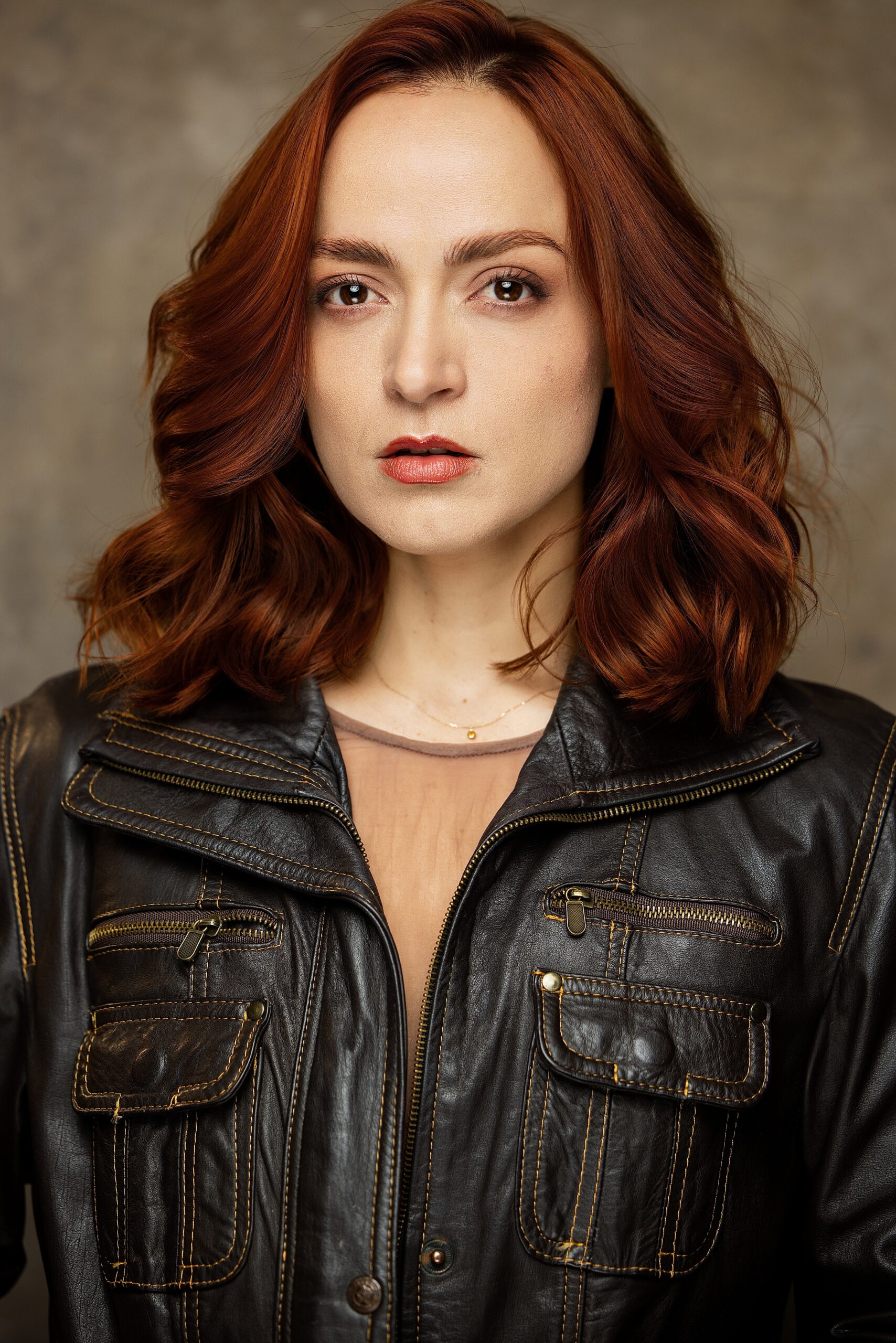 Los Angeles actor headshots with studio lighting and custom painted backdrop